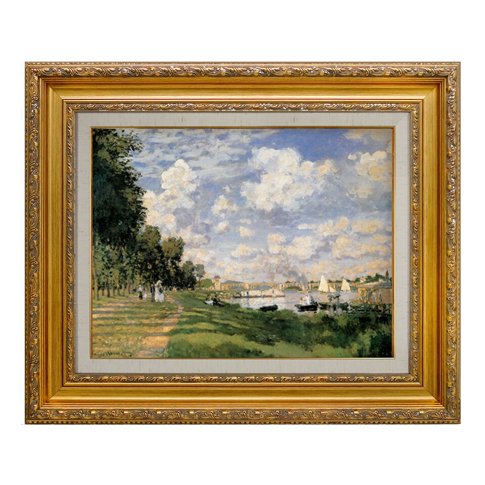 楽天市場】絵画 F6号 モネ ｢アルジャントゥイユの船着場｣ 複製画 額