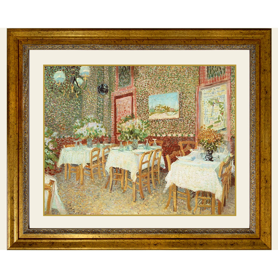 楽天市場】＊ ゴッホ「レストランの内部」 複製画 キャンバス地に