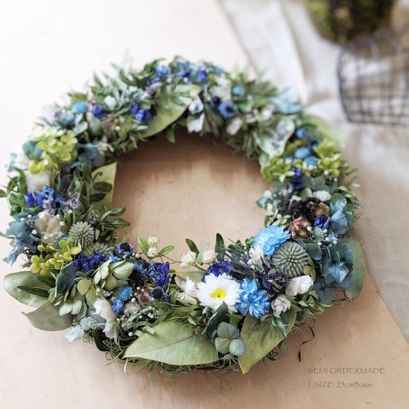 楽天市場】ドライフラワー リース 【あなたのためにつくるセミオーダー