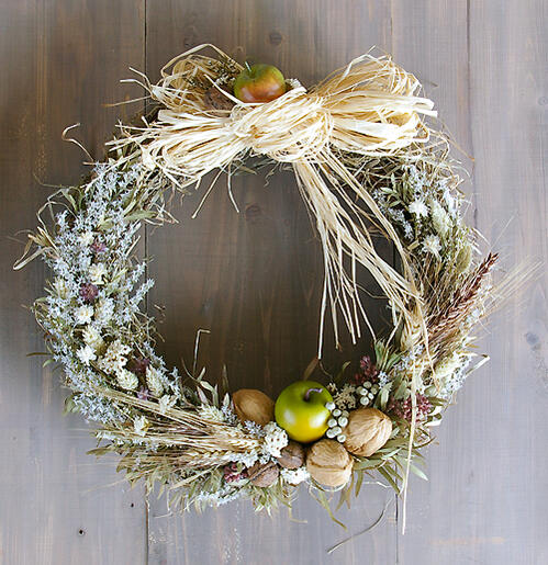 楽天市場】ドライフラワー リース オシャレ 玄関 スタンド 春 フラワー