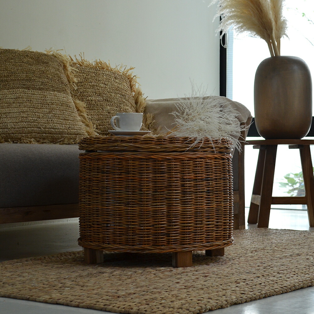 楽天市場】送料無料 ウォーターヒヤシンス/ラタン・サイドテーブル