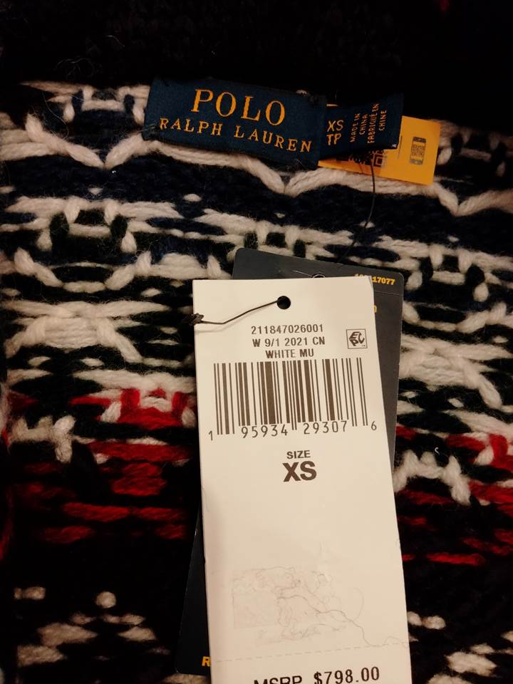 楽天市場】ポロ ラルフローレン ニット ジャケット 雪柄 カーディガン