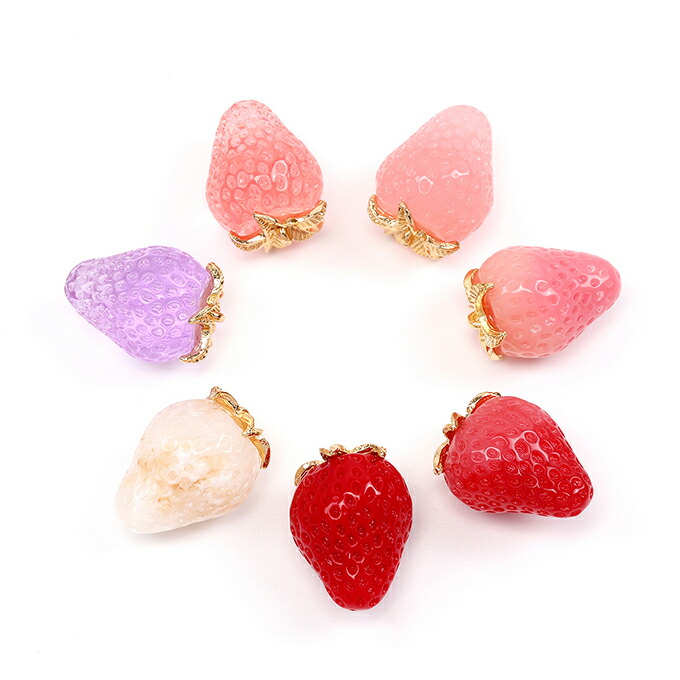 楽天市場】即日発送！立体いちごチャーム イチゴパーツ いちご本体樹脂