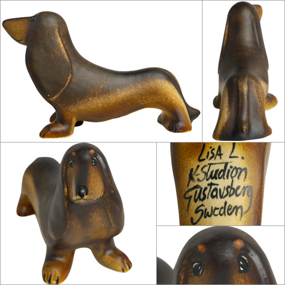 楽天市場】リサラーソン 犬 置物 ケンネル ダックスフンド/タックス