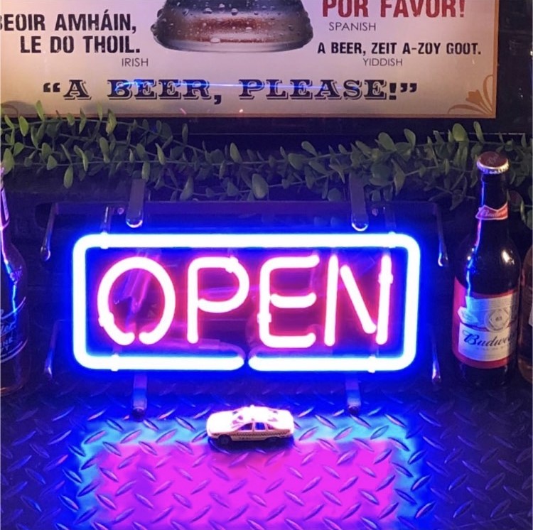 楽天市場】AMERICAN DINER!! ネオンサイン(ガラス管)!! ｢OPEN