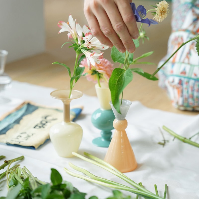 楽天市場】アマブロ ミニベース MINI VASE TWO TONE amabro ガラス