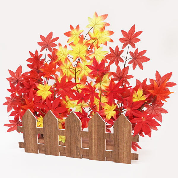 楽天市場】秋装飾 紅葉（もみじ）垣根スタンド W57cm /ディスプレイ