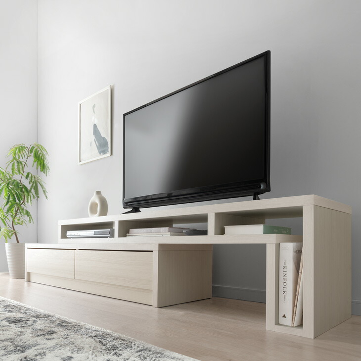 楽天市場】セラミック調 大理石調 伸縮式 テレビ台 幅155-260cm 国産