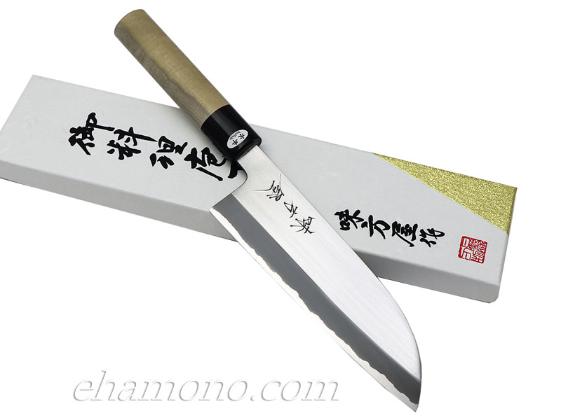 楽天市場】日野浦刃物工房 味方屋作三徳包丁 ステン白二鋼割込 : e