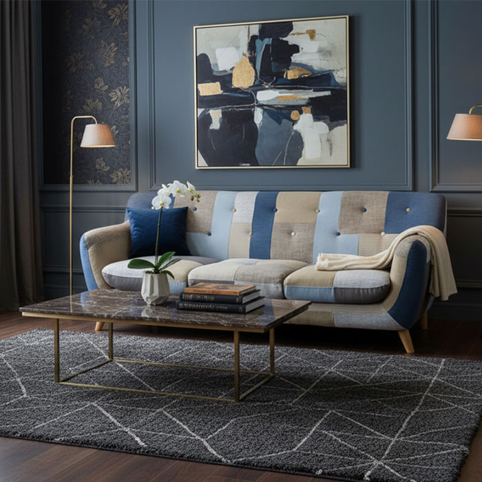 楽天市場】『カラフルなパッチワークで彩る！』ソファー ソファ 3人