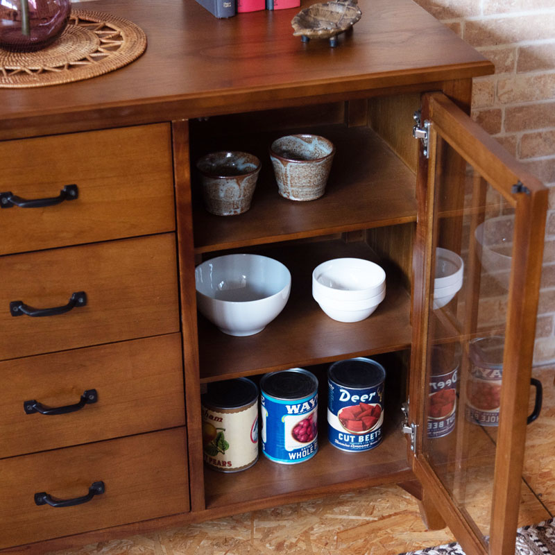 楽天市場】アジアン家具 天然木キャビネット(幅80) 送料無料 アジアン