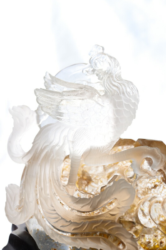 楽天市場】最高級 水晶 & イエローガーデンクォーツ ☆ 鳳凰 彫刻