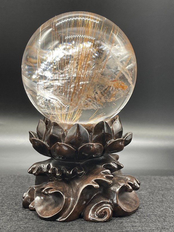 楽天市場】オレンジ ルチル スフィア 7.7 センチ ルチルクォーツ 丸玉