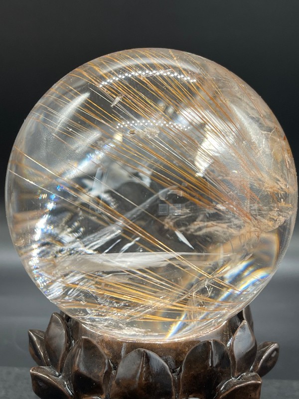 楽天市場】オレンジ ルチル スフィア 7.7 センチ ルチルクォーツ 丸玉