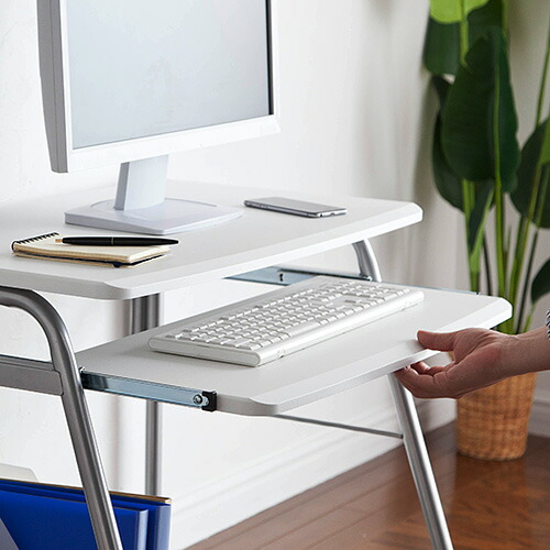 楽天市場】パソコンデスク コンパクト スリム 幅75cm 省スペース