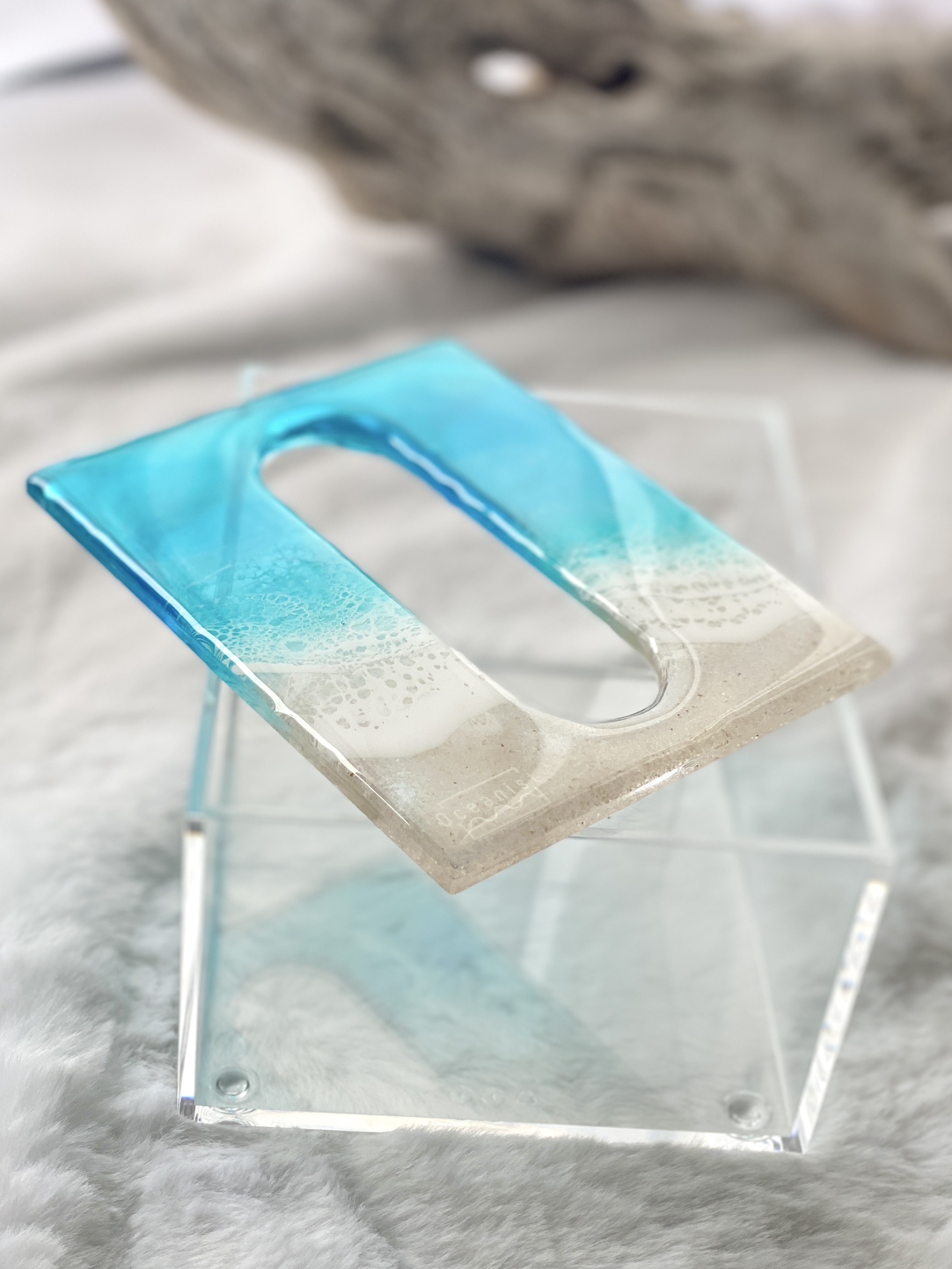 楽天市場】【オーシャンアート】 ティッシュボックス ブルー