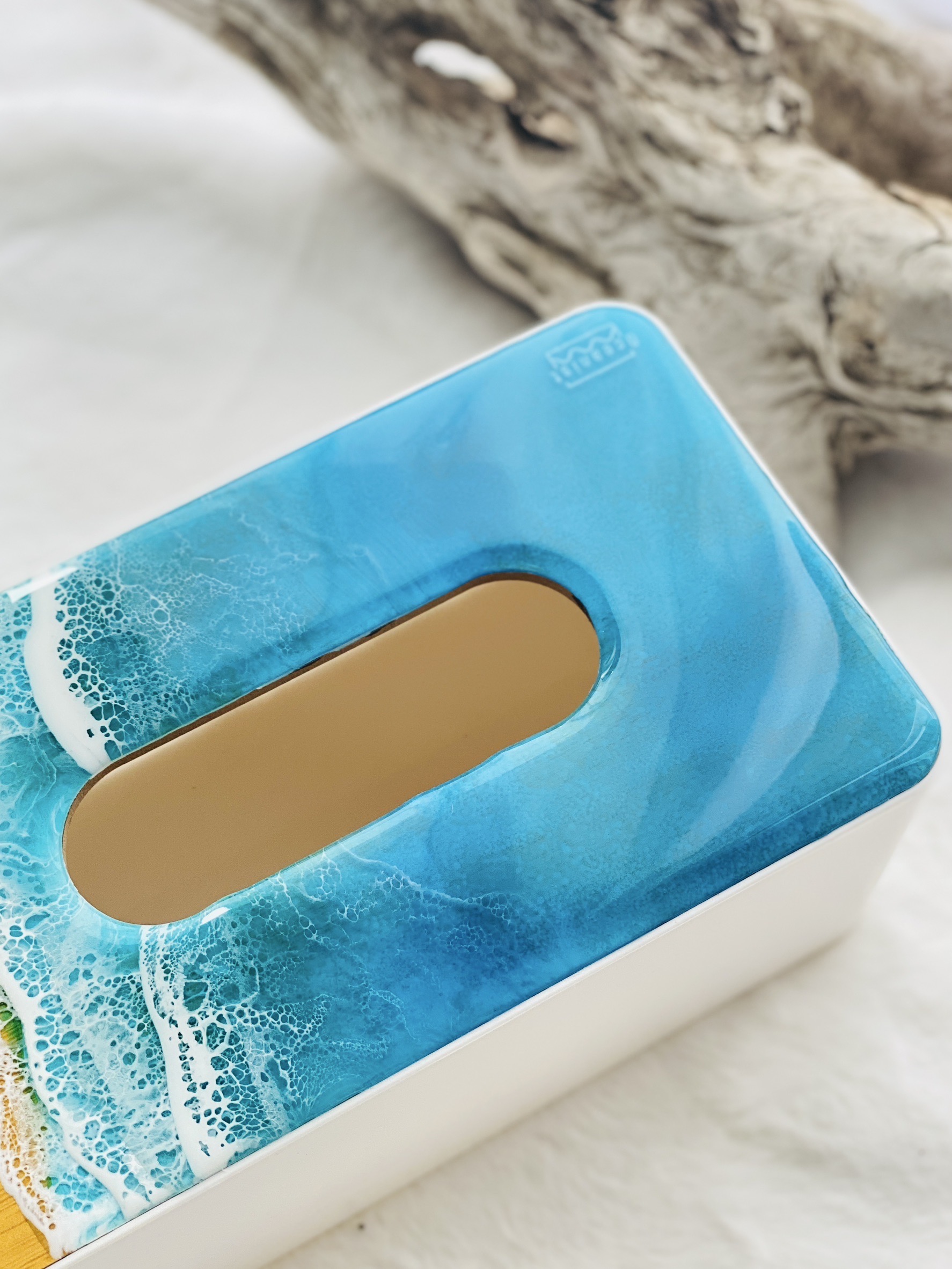 楽天市場】【オーシャンアート】 ティッシュボックス ブルー