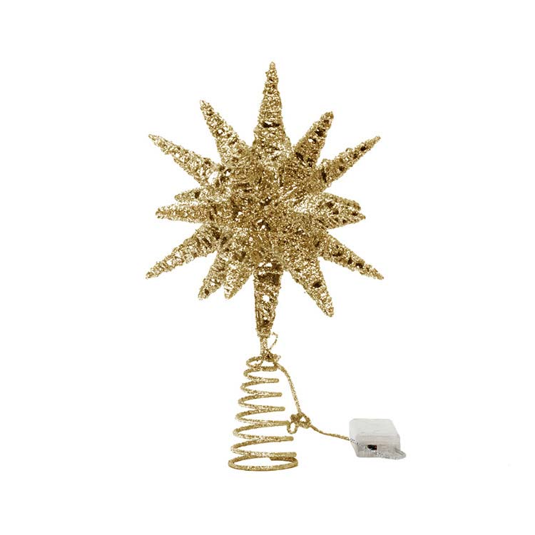 楽天市場】十八角星 トップスター 電池式 キラキラ オーナメント