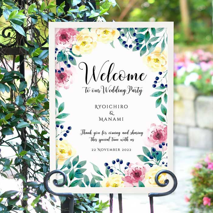 楽天市場】海外風ウェルカムボード「ナチュラルフラワー」／結婚式