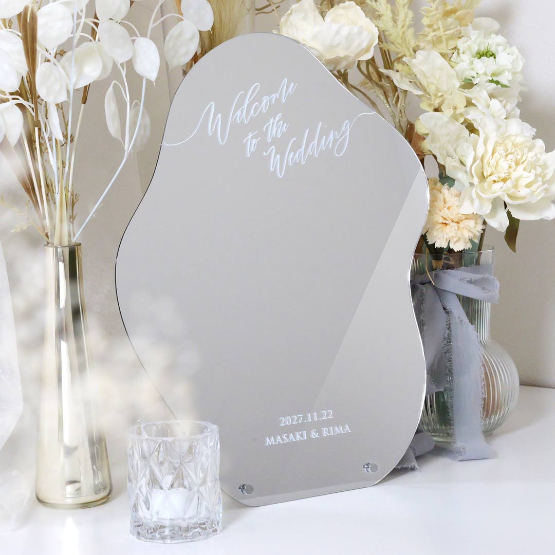 楽天市場】ミラーウェルカムボード 6デザイン ウェルカムスペース