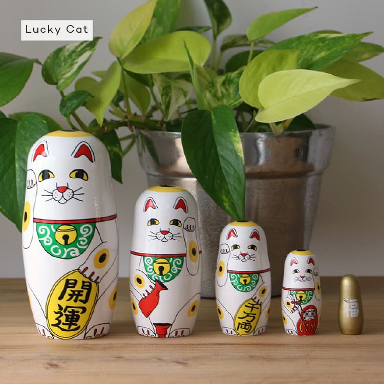楽天市場】マトリョーシカ 木製 猫 犬 馬 干支 クリスマス サンタ