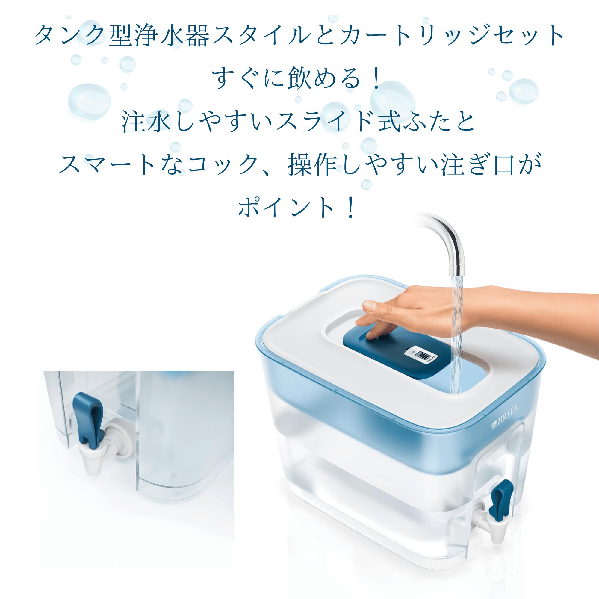 楽天市場】ブリタ タンク型 浄水器 フロー 4.85L ベーシックブルー