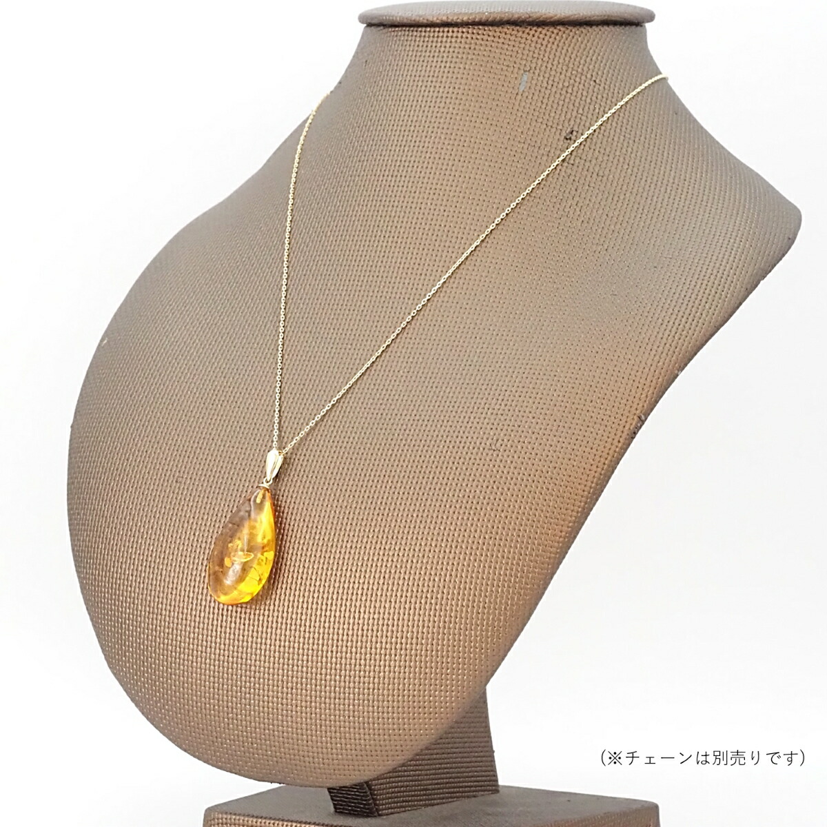 楽天市場】琥珀 ペンダントトップ ペンダント ネックレス K18