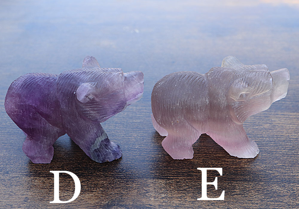 楽天市場】天然石 フローライト 彫刻 熊 くま ベアー カービング