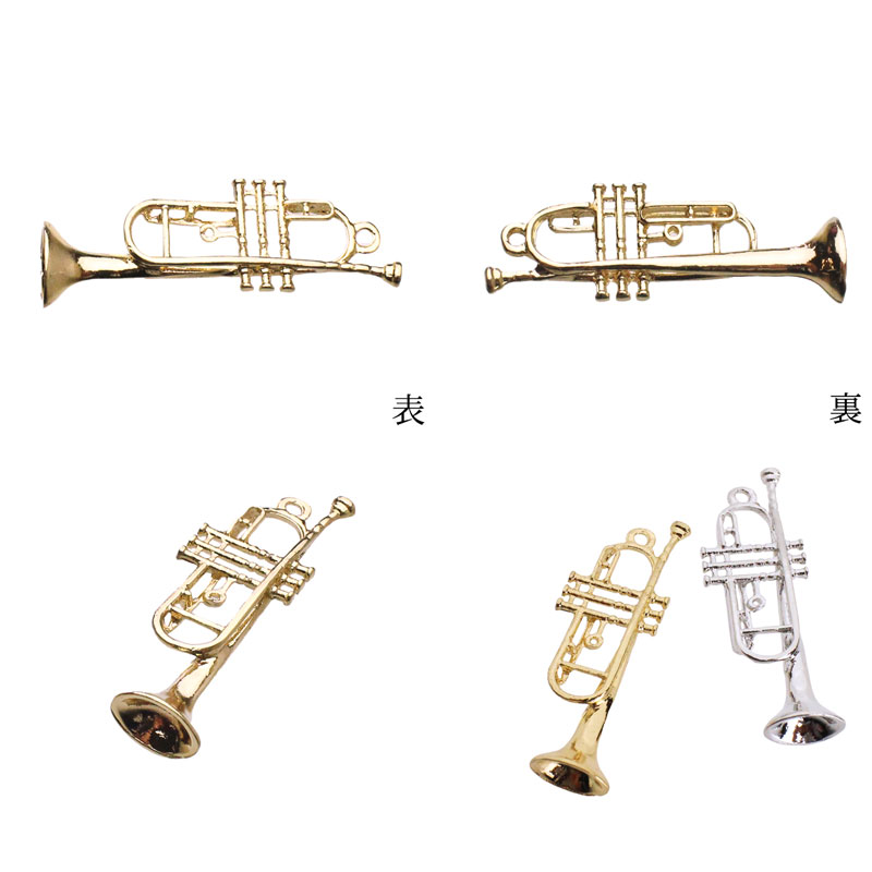 楽天市場】チャーム 楽器 トランペット ペンダントトップ キーホルダー