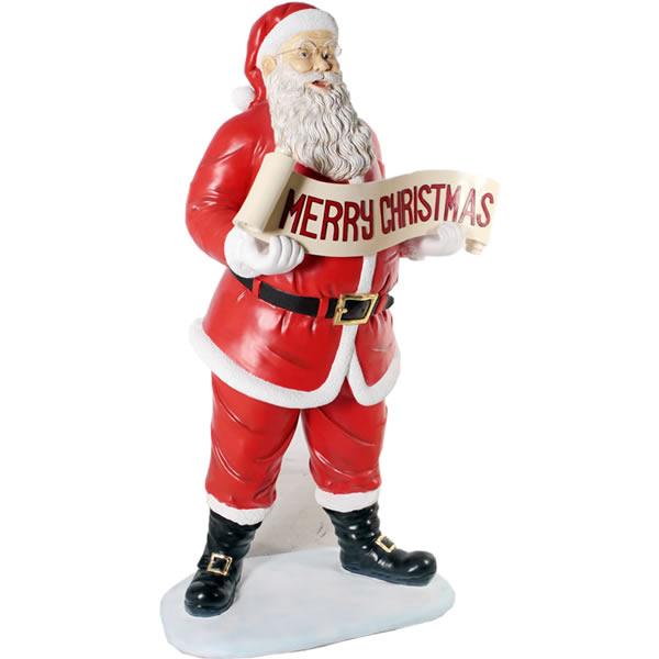楽天市場】FRPオブジェ クリスマスを祝うサンタ置物 人物 人形