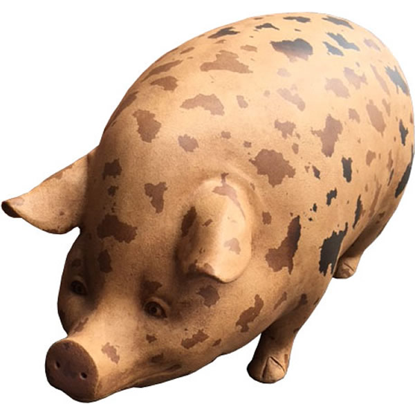 楽天市場】FRPアニマルオブジェ 斑点模様の豚（ブラウン）【即納可