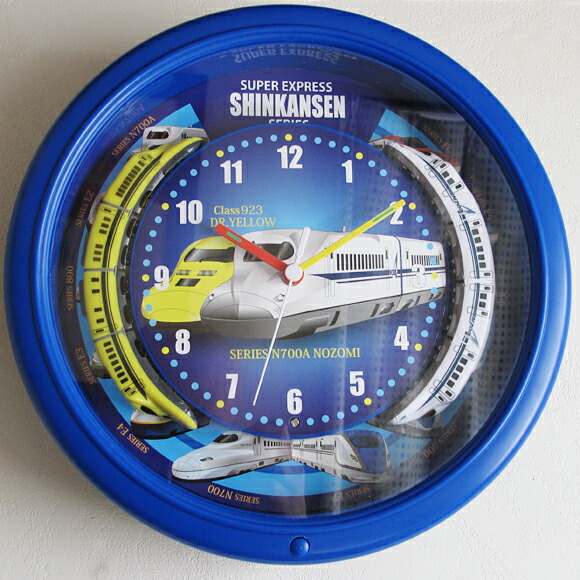 楽天市場】掛け時計 新幹線やドクターイエローが走る クロック ダブル