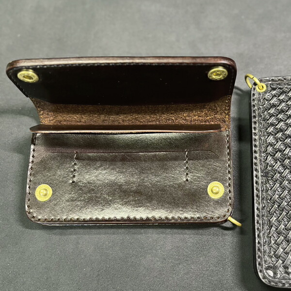 楽天市場】バスケット柄 トラッカーウォレット スタンピング アイアン