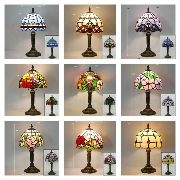 楽天市場】ステンドグラスランプ スタンド照明 テーブルライト