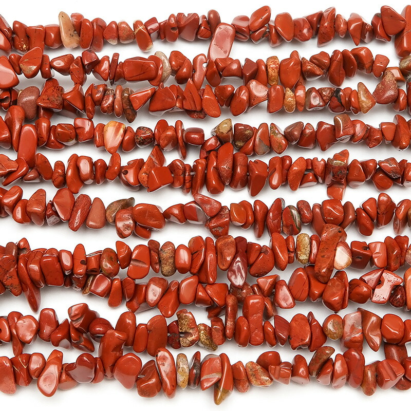 楽天市場】レッドジャスパー チップ 4～12mm［ロング連］【1連販売