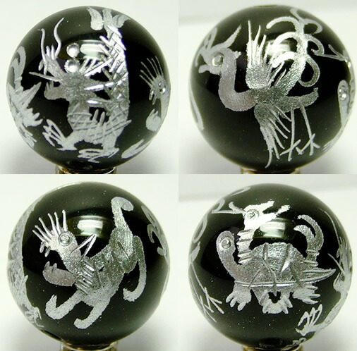 楽天市場】≪g3-498G≫○10mm○手彫四面風水四神○四面四神○オニキス