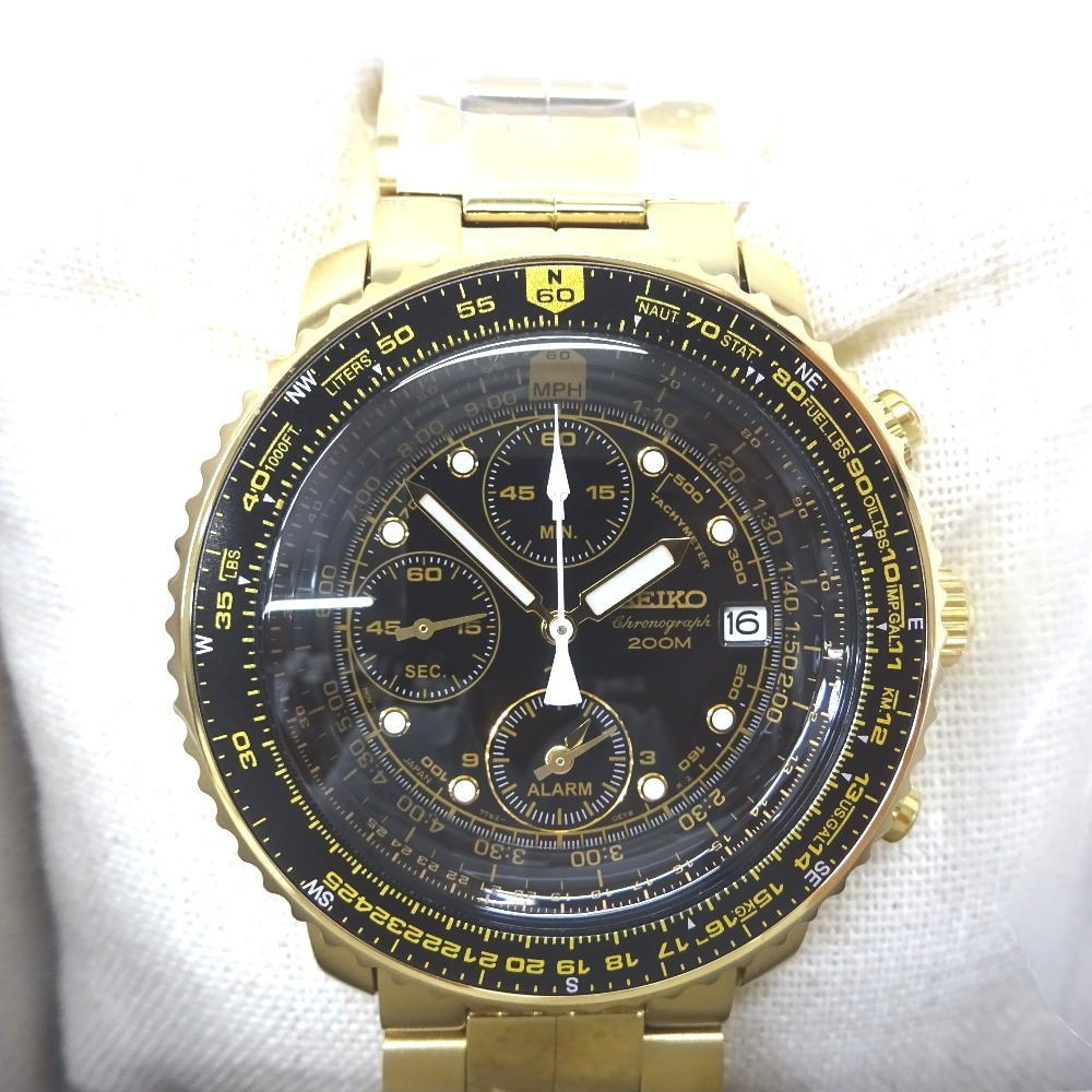 楽天市場】セイコー 腕時計 7T62-0EB0 パイロット アラーム クロノ