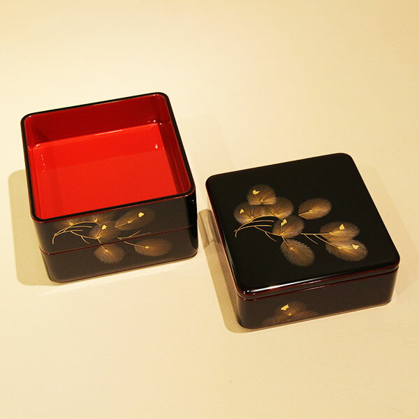 楽天市場】重箱 3段 木製 漆塗り 溜内朱 松 沈金 6.5寸 日本製 越前