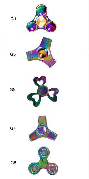 楽天市場】【送料無料】ハンドスピナー Handspinner金属製 虹色