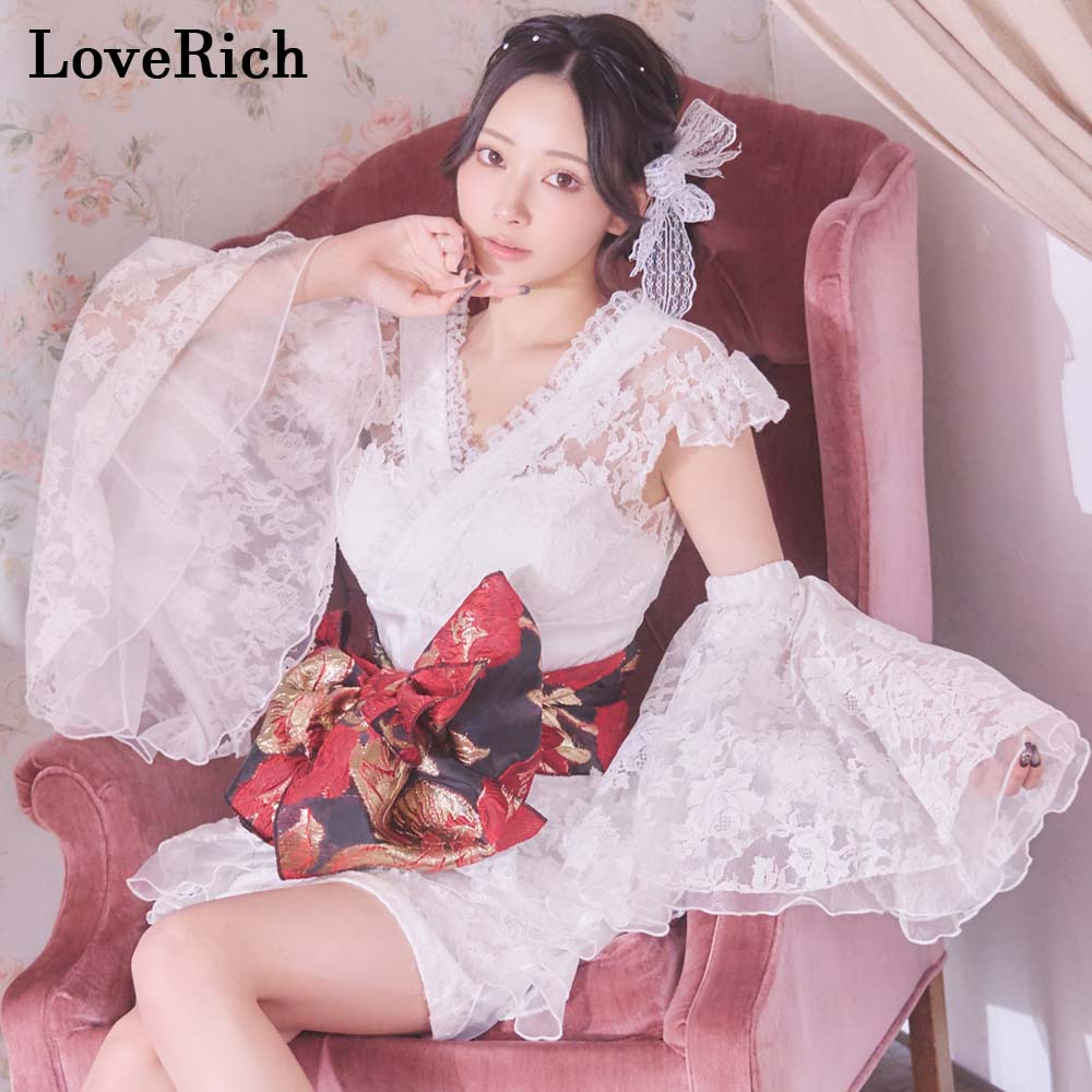 楽天市場】【高級ライン】1366花柄レース フレアスリーブ ミニスカート