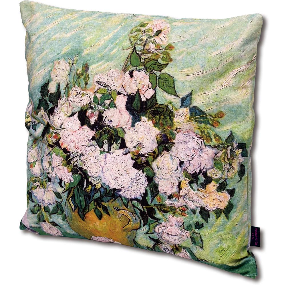 楽天市場】名画クッションカバー（ゴッホ「ホワイトローズ」） ゆう