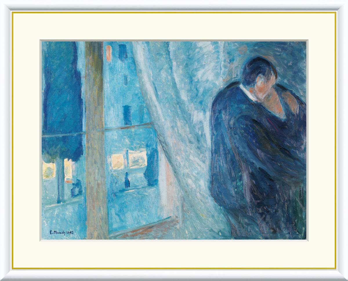 楽天市場】10年保証 名画 油絵 窓辺のキス エドヴァルド・ムンク 手彩