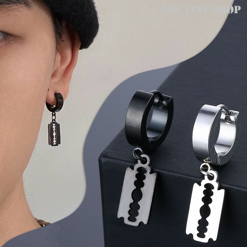 楽天市場】ピアス 両耳 韓国ファッション ブラック＆シルバー 2つ入り