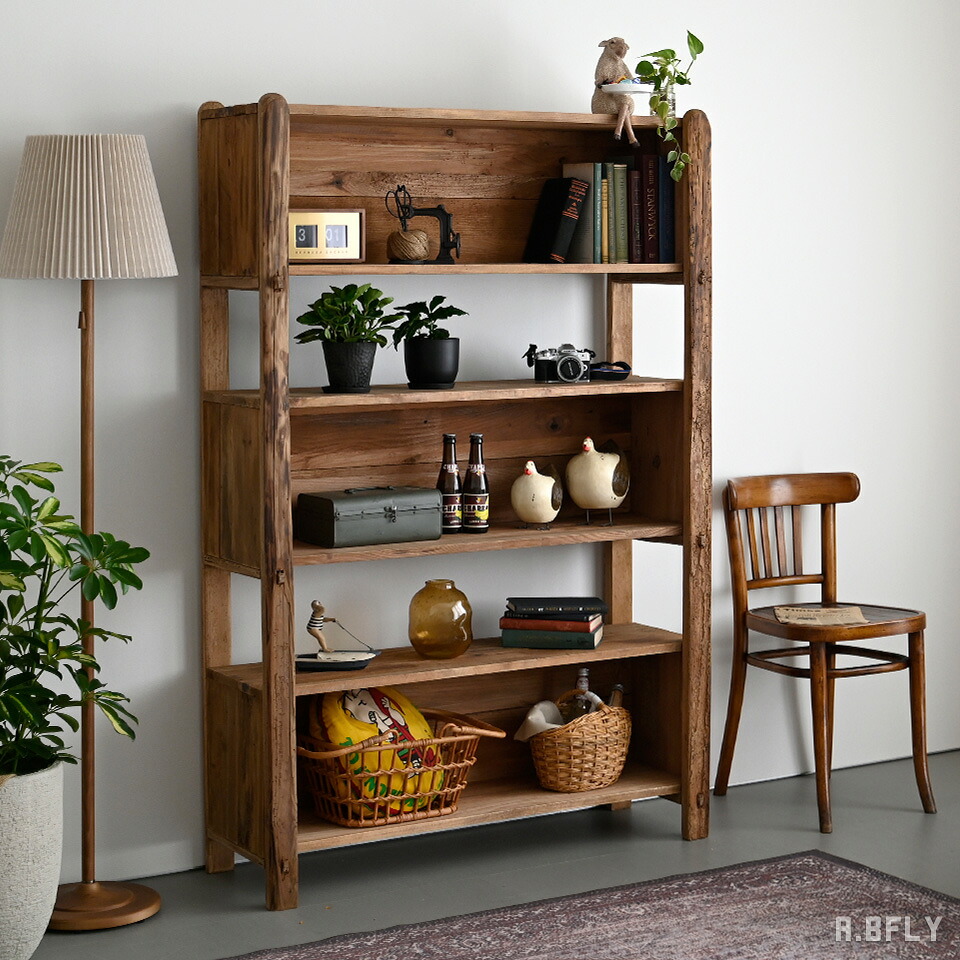 楽天市場】【最大6,000円クーポン配布中】ウッドラック 本棚 棚 古材