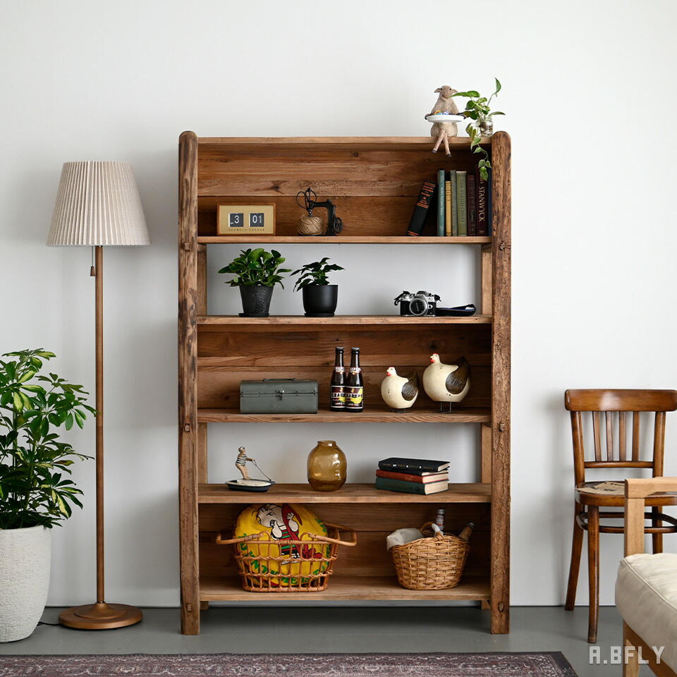 楽天市場】【最大6,000円クーポン配布中】ウッドラック 本棚 棚 古材