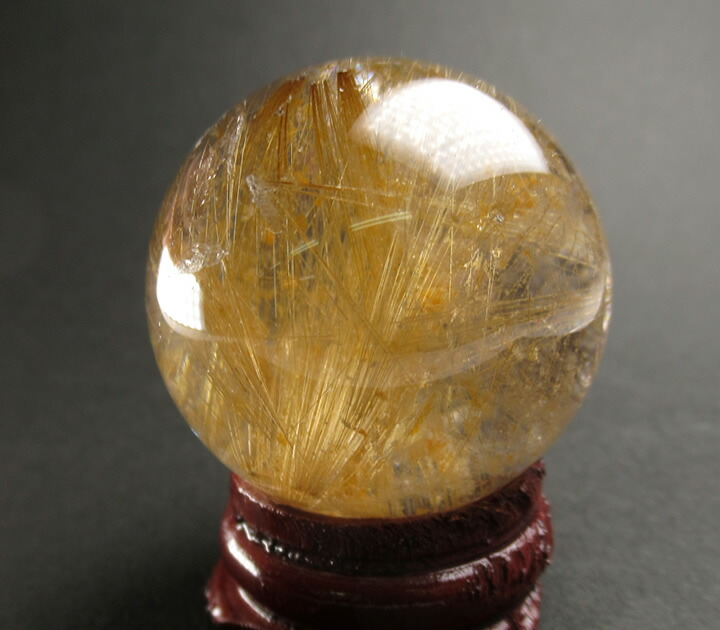 楽天市場】ルチル入りクォーツ スフィア ( 丸玉 ) 36mm 豊かさ 繁栄 金