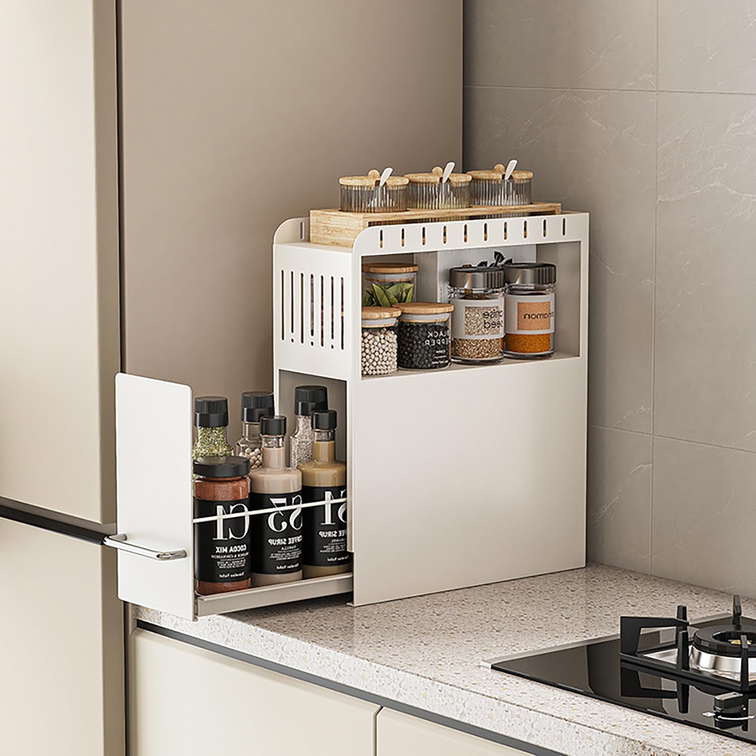 楽天市場】調味料ラック スパイスラック 大容量 調味料棚 キッチン調味