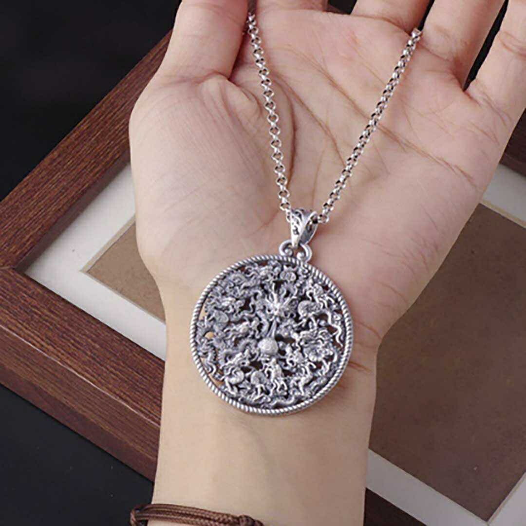 楽天市場】【普通郵便発送】 ネックレス 九龍神 丸型 天龍神 風水