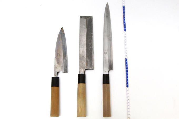 楽天市場】【中古】【並品】堺刀司 服部栄養専門学校 包丁7点セット