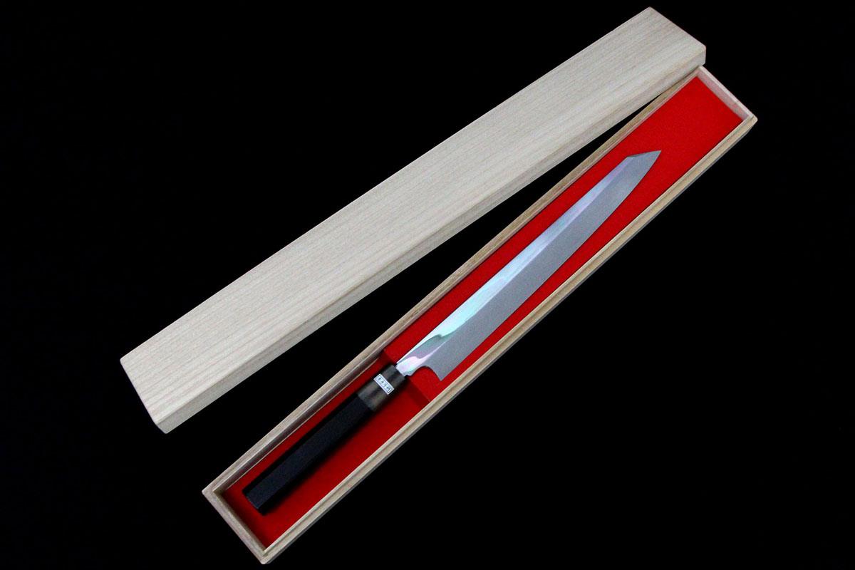 楽天市場】【中古】【未使用品】無銘 切付型柳刃包丁 九寸 水本焼 平